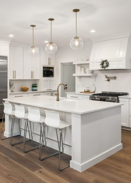 kitchen in newly constructed luxury home